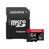 ADATA 64GB High Endurance UHS-I U3 V30S +Ad 100/70 MB/s Micro SDXC memória kártya