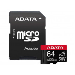 ADATA 64GB High Endurance UHS-I U3 V30S +Ad 100/70 MB/s Micro SDXC memória kártya