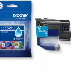 BROTHER Tintapatron LC552XLC,  Szuper nagy töltetű - 1500 oldal, Cyan