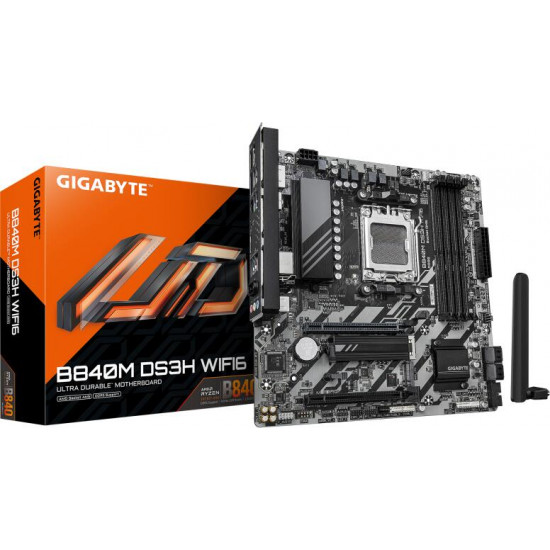 GIGABYTE B840M DS3H WIFI6 AMD B840, mATX Alaplap AM5 GIGABYTE B840M DS3H WIFI6 AMD B840, mATX Alaplap AM5