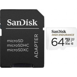 Sandisk High Endurance 64GB (SDXC Class 10 UHS-I U3) micro SD memóriakártya (00183566)