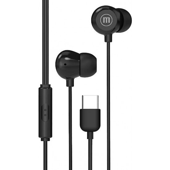 MAXELL Fülhallgató, IN-BAX, fekete, USB-C