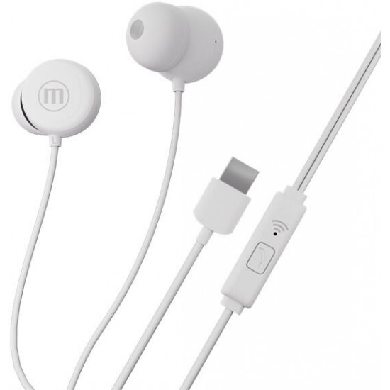 MAXELL Fülhallgató, IN-BAX, fehér, USB-C