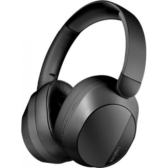 LOGILINK BT 6.0 Sound Wave Headset, ANC, 3.5 mm AUX, 15-hour battery life, Black LOGILINK BT 6.0 Sound Wave Headset, ANC, 3.5 mm AUX, 15-hour battery life, Black