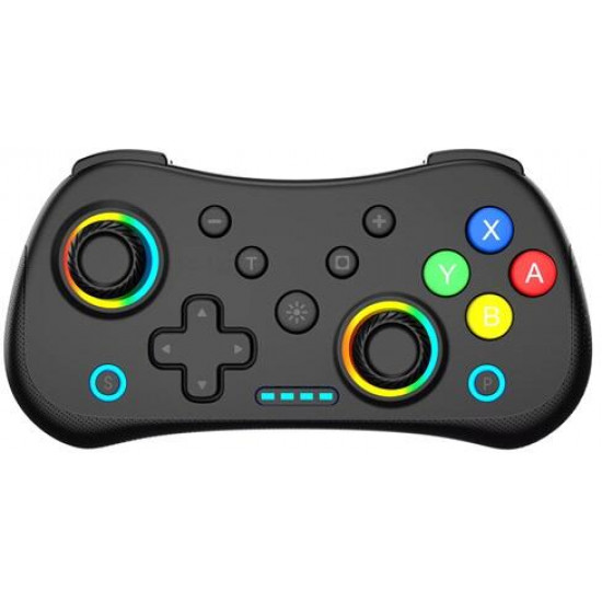 BLACKBIRD Kontroller - Nintendo Switch/Lite/OLED/Android/IOS/PC, Vezeték nélküli Bluetooth 5.0, 400mAh, Fekete RGB