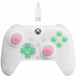 8Bitdo Ultimate Mini, Xbox Series X|S, Xbox One, PC, Official, Hall-Effect, áttetsző fehér vezetékes kontroller