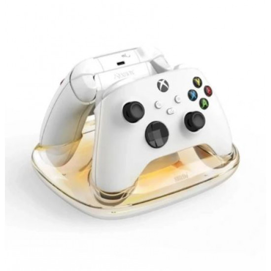 8BitDo Dual Charging Dock Xbox Series X|S / Xbox One fehér kontroller töltőállomás 8BitDo Dual Charging Dock Xbox Series X|S / Xbox One fehér kontroller töltőállomás