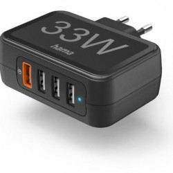 Hama 201629 FIC E3 USB 4X (1XQC3.0, 3XUSB-A) 33W hálózati töltő