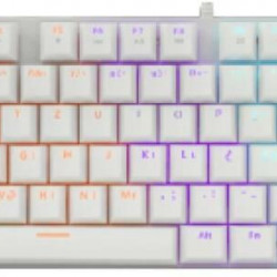 White Shark WS GK-2106W/R-US COMMANDOS fehér mechanikus angol (red switch) gamer billentyűzet