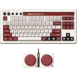 8BitDo Retro 87, Mechanikus, Kailh Box, Fami Edition, vezeték nélküli billentyűzet