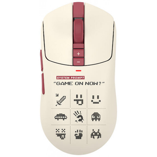 A4-Tech Bloody R72 Ultra Duo Pixels Red vezeték nélküli fehér gamer egér