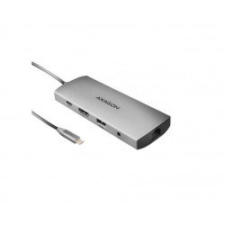 AXAGON HMC-8HLSA USB-C 3.2 Gen 1 3x USB-A + 4K/30Hz HDMI + SD/microSD GLAN Audio PD 100W hub