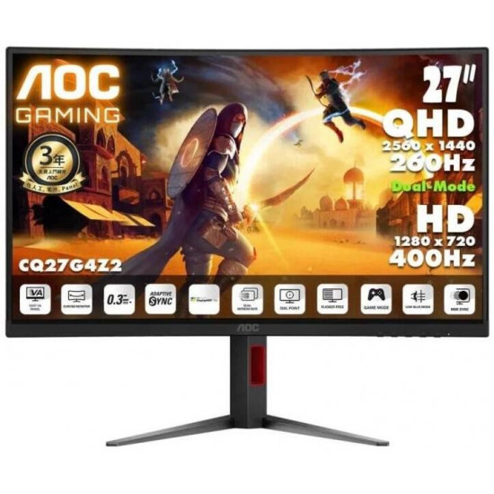 AOC Ívelt Gaming 260Hz VA monitor 27 AOC Ívelt Gaming 260Hz VA monitor 27