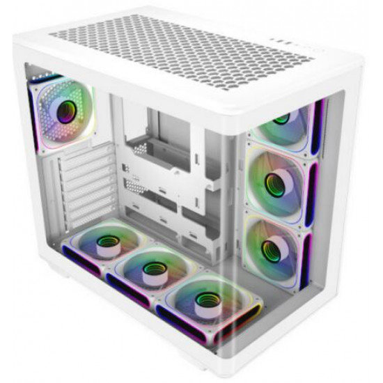 COOLER MASTER Elite 600 White 7*ARGB, Tápegység nélkül, fekete Ház ATX COOLER MASTER Elite 600 White 7*ARGB, Tápegység nélkül, fekete Ház ATX