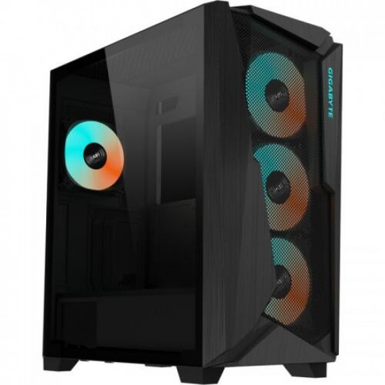 GIGABYTE C301G V2, Tápegység nélkül, Fekete, Üvegfalú Ház GIGABYTE C301G V2, Tápegység nélkül, Fekete, Üvegfalú Ház