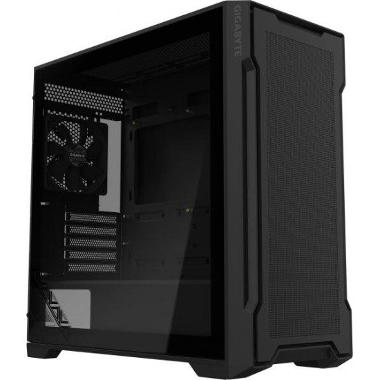 GIGABYTE C102G, Tápegység nélkül, Fekete, Üvegfalú ház GIGABYTE C102G, Tápegység nélkül, Fekete, Üvegfalú ház