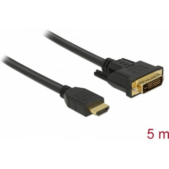 Delock HDMI -> DVI 24+1 kétirányú kábel 5m