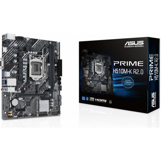 ASUS PRIME H510M-K R2.0 Intel H510 LGA1200 mATX alaplap (90MB1E80-M0EAY0)