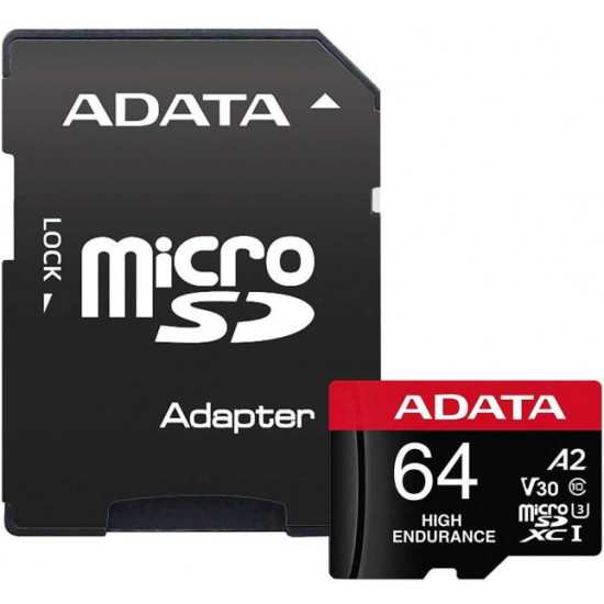 ADATA microSDXC 64GB C10/UHS-I/V30 (AUSDX64GUI3V30SHA2-RA1)