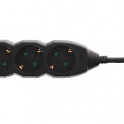 WELL Hálózati elosztó 3-as 3m, fekete