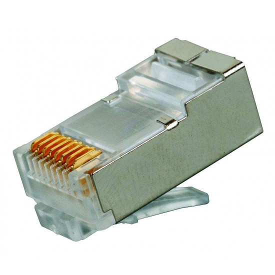 Rainbow CAT6 RJ45 UTP árnyékolt, elöl nyitott csatlakozó dugó (50 darab) Rainbow CAT6 RJ45 UTP árnyékolt, elöl nyitott csatlakozó dugó (50 darab)