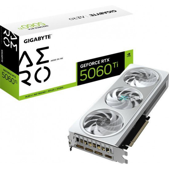 GIGABYTE RTX 5060 Ti AERO OC 8GB GDDR7 videokártya (GV-N506TAERO OC-8GD)