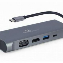 Gembird Multi Port Adapter USB Type C 7in1 USB hub szürke