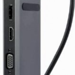 Gembird Multi Port Adapter USB Type C 9in1 USB hub szürke