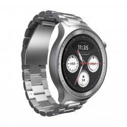 MOTOROLA Moto Watch 47/36mm OLED GPS ezüst + zöld szilikon szíj okosóra