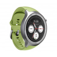 MOTOROLA Moto Watch 47/36mm OLED GPS ezüst + zöld szilikon szíj okosóra