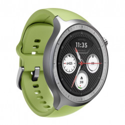 MOTOROLA Moto Watch 47/36mm OLED GPS ezüst + zöld szilikon szíj okosóra