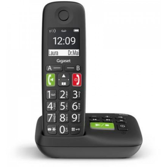 Gigaset ECO DECT Telefon E290A fekete, üzenetrögzítő (S30852-H2921-S201)