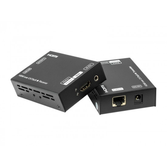 Rainbow HDMI extender szett, 60 m, 1xCat-6 kábelen max. 1080P 60, 3D video format. A forrás a kijelző EDID-jét látja! (VAEXHDMI60)