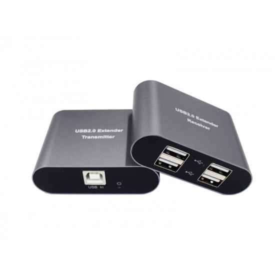 Rainbow USB extender 2.0, 60m, Cat6, Win és MAC kompatibilitás, USB osztó a receiver-en (VAEXUSB20-50)