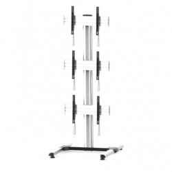 Rainbow fix talpas padlóállvány három kijelzőhöz (VEAB-T3) Rainbow fix talpas padlóállvány három kijelzőhöz (VEAB-T3)