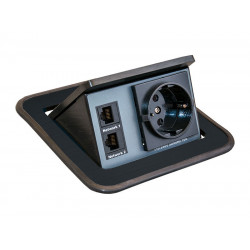 Rainbow asztalba süllyeszthető kábelrendező doboz R2 sorozat 1x230V, 2xRJ45 (VEASR2.J1-04) Rainbow asztalba süllyeszthető kábelrendező doboz R2 sorozat 1x230V, 2xRJ45 (VEASR2.J1-04)