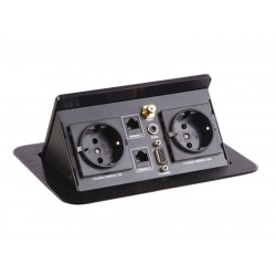 Rainbow 2x230V, 2xRJ45, 1xVGA, 1x3,5mm audio, 1x1RCA asztalba süllyeszthető kábelrendező doboz R2 sorozat (VEASR2.J4-01) Rainbow 2x230V, 2xRJ45, 1xVGA, 1x3,5mm audio, 1x1RCA asztalba süllyeszthető kábelrendező doboz R2 sorozat (VEASR2.J4-01)