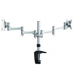 Rainbow LCD 2 képernyőhöz multi asztali karos konzol - ezüst (VELCD-B2)