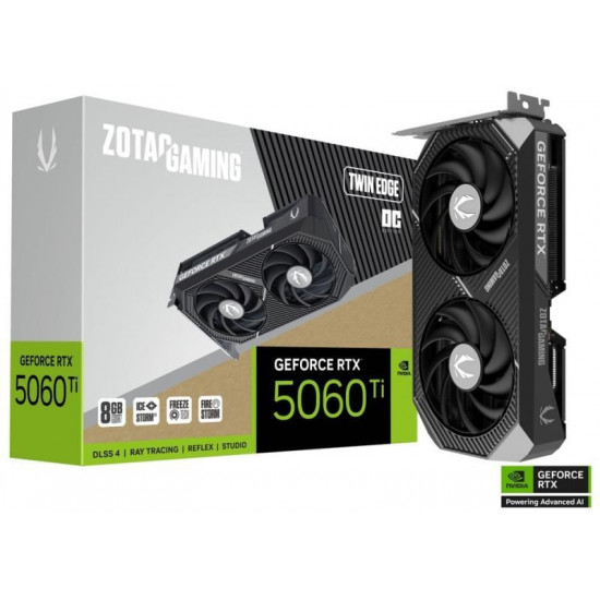 Zotac RTX 5060 Ti Twin Edge OC 8GB GDDR7 videokártya Zotac RTX 5060 Ti Twin Edge OC 8GB GDDR7 videokártya